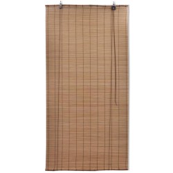 vidaXL Persianas enrollables de bambú marrón 120x160 cm