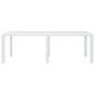 vidaXL Mesa de jardín plástico aspecto de ratán blanco 220x90x72 cm 