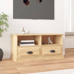 vidaXL Mueble para TV madera contrachapada roble Sonoma 93x35,5x45 cm 