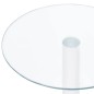 vidaXL Mesa de centro de vidrio templado transparente 40 cm vidaXL Mesa de centro de vidrio templado transparente 40 cm