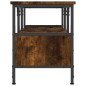 vidaXL Mueble TV hierro madera contrachapada roble ahumado 100x35x45cm vidaXL Mueble TV hierro madera contrachapada roble ahumado 100x35x45cm