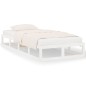 vidaXL Estructura de cama de madera maciza blanca 90x200 cm vidaXL Estructura de cama de madera maciza blanca 90x200 cm