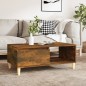 vidaXL Mesa de centro madera contrachapada roble ahumado 90x50x36,5 cm vidaXL Mesa de centro madera contrachapada roble ahumado 90x50x36,5 cm