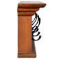 vidaXL Perchero de pared de madera maciza de teca 70x10x20 cm