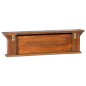 vidaXL Perchero de pared de madera maciza de teca 70x10x20 cm