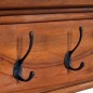 vidaXL Perchero de pared de madera maciza de teca 70x10x20 cm