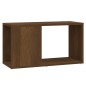 vidaXL Mueble de TV madera contrachapada marrón roble 60x24x32 cm vidaXL Mueble de TV madera contrachapada marrón roble 60x24x32 cm