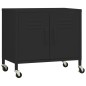 vidaXL Armario de almacenamiento acero negro 60x35x56cm vidaXL Armario de almacenamiento acero negro 60x35x56cm