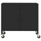 vidaXL Armario de almacenamiento acero negro 60x35x56cm vidaXL Armario de almacenamiento acero negro 60x35x56cm