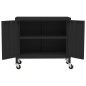 vidaXL Armario de almacenamiento acero negro 60x35x56cm vidaXL Armario de almacenamiento acero negro 60x35x56cm