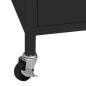 vidaXL Armario de almacenamiento acero negro 60x35x56cm vidaXL Armario de almacenamiento acero negro 60x35x56cm