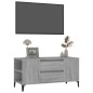 vidaXL Mueble de TV madera contrachapada gris Sonoma 102x44,5x50 cm vidaXL Mueble de TV madera contrachapada gris Sonoma 102x44,5x50 cm