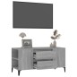 vidaXL Mueble de TV madera contrachapada gris Sonoma 102x44,5x50 cm vidaXL Mueble de TV madera contrachapada gris Sonoma 102x44,5x50 cm