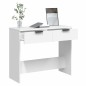 vidaXL Mesa consola de madera contrachapada blanco 90x36x75 cm vidaXL Mesa consola de madera contrachapada blanco 90x36x75 cm