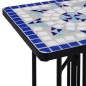 vidaXL Mesa auxiliar de mosaico cerámica azul y blanco vidaXL Mesa auxiliar de mosaico cerámica azul y blanco