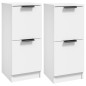 vidaXL Aparadores 2 uds madera contrachapada blanco 30x30x70 cm vidaXL Aparadores 2 uds madera contrachapada blanco 30x30x70 cm