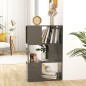 vidaXL Librería separador madera contrachapada gris brillo 60x24x94 cm vidaXL Librería separador madera contrachapada gris brillo 60x24x94 cm