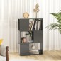 vidaXL Librería separador madera contrachapada gris brillo 60x24x94 cm vidaXL Librería separador madera contrachapada gris brillo 60x24x94 cm