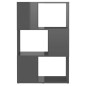 vidaXL Librería separador madera contrachapada gris brillo 60x24x94 cm vidaXL Librería separador madera contrachapada gris brillo 60x24x94 cm
