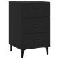 vidaXL Mesita de noche madera de ingeniería negro 40x40x66 cm vidaXL Mesita de noche madera de ingeniería negro 40x40x66 cm