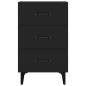 vidaXL Mesita de noche madera de ingeniería negro 40x40x66 cm vidaXL Mesita de noche madera de ingeniería negro 40x40x66 cm
