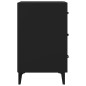 vidaXL Mesita de noche madera de ingeniería negro 40x40x66 cm vidaXL Mesita de noche madera de ingeniería negro 40x40x66 cm