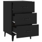 vidaXL Mesita de noche madera de ingeniería negro 40x40x66 cm vidaXL Mesita de noche madera de ingeniería negro 40x40x66 cm