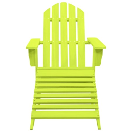 vidaXL Silla jardín Adirondack con otomana madera maciza abeto verde