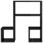 vidaXL Estantes de pared 2 uds contrachapado negro brillo 50x15x50 cm