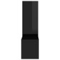 vidaXL Estantes de pared 2 uds contrachapado negro brillo 50x15x50 cm