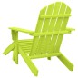 vidaXL Silla jardín Adirondack con otomana madera maciza abeto verde vidaXL Silla jardín Adirondack con otomana madera maciza abeto verde