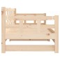 vidaXL Sofá cama extraíble madera maciza de pino 2x(90x190) cm