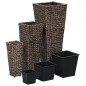 vidaXL Conjunto de arriates 3 piezas jacinto de agua marrón oscuro vidaXL Conjunto de arriates 3 piezas jacinto de agua marrón oscuro