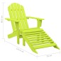 vidaXL Silla jardín Adirondack con otomana madera maciza abeto verde vidaXL Silla jardín Adirondack con otomana madera maciza abeto verde
