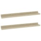 vidaXL Estantes de pared 2 unidades roble Sonoma 60x9x3 cm
