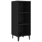 vidaXL Aparador de madera de ingeniería negro 34,5x32,5x90 cm vidaXL Aparador de madera de ingeniería negro 34,5x32,5x90 cm