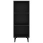 vidaXL Aparador de madera de ingeniería negro 34,5x32,5x90 cm vidaXL Aparador de madera de ingeniería negro 34,5x32,5x90 cm