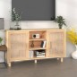 vidaXL Aparador marrón madera pino maciza y ratán natural 105x30x60 cm