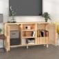 vidaXL Aparador marrón madera pino maciza y ratán natural 105x30x60 cm
