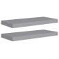 vidaXL Estante flotante pared 2 uds gris MDF 60x23,5x3,8 cm vidaXL Estante flotante pared 2 uds gris MDF 60x23,5x3,8 cm