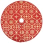 vidaXL Falda del árbol de Navidad de lujo con calcetín tela roja 90 cm vidaXL Falda del árbol de Navidad de lujo con calcetín tela roja 90 cm