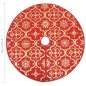 vidaXL Falda del árbol de Navidad de lujo con calcetín tela roja 90 cm vidaXL Falda del árbol de Navidad de lujo con calcetín tela roja 90 cm