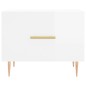 vidaXL Mesa de centro 2 uds madera ingeniería blanco brillo 50x50x40cm vidaXL Mesa de centro 2 uds madera ingeniería blanco brillo 50x50x40cm