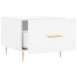 vidaXL Mesa de centro 2 uds madera ingeniería blanco brillo 50x50x40cm vidaXL Mesa de centro 2 uds madera ingeniería blanco brillo 50x50x40cm