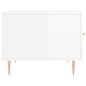 vidaXL Mesa de centro 2 uds madera ingeniería blanco brillo 50x50x40cm vidaXL Mesa de centro 2 uds madera ingeniería blanco brillo 50x50x40cm