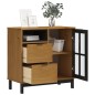 vidaXL Aparador con puerta de vidrio FLAM madera de pino 80x40x80 cm vidaXL Aparador con puerta de vidrio FLAM madera de pino 80x40x80 cm