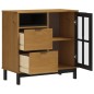 vidaXL Aparador con puerta de vidrio FLAM madera de pino 80x40x80 cm vidaXL Aparador con puerta de vidrio FLAM madera de pino 80x40x80 cm