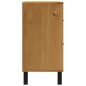 vidaXL Aparador con puerta de vidrio FLAM madera de pino 80x40x80 cm vidaXL Aparador con puerta de vidrio FLAM madera de pino 80x40x80 cm