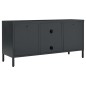 vidaXL Mueble para el televisor acero y vidrio gris antracita 105x35x52 cm vidaXL Mueble para el televisor acero y vidrio gris antracita 105x35x52 cm