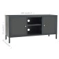 vidaXL Mueble para el televisor acero y vidrio gris antracita 105x35x52 cm vidaXL Mueble para el televisor acero y vidrio gris antracita 105x35x52 cm
